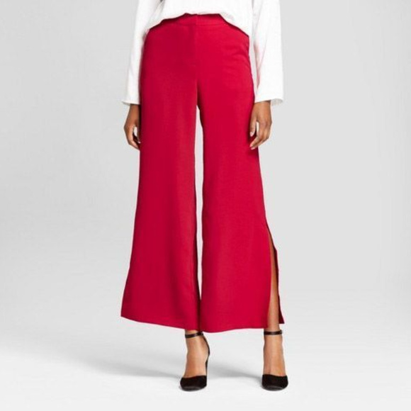 NEW! Mossimo Women's Side Split Red Trouser - Picture 1 of 1